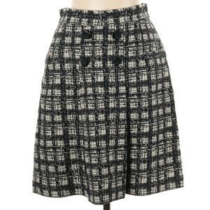 Tibi Wool Button Midi Skirt